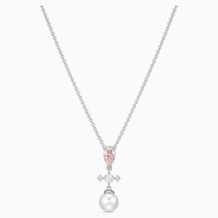 PERFECTION NECKLACE, PINK, RHODIUM PLATED - 5516591 - Discontinued