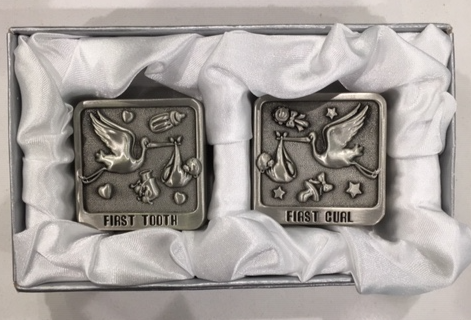 Pewter Stork Tooth/Curl Boxes