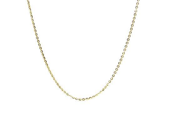 10K Yellow Gold 0.9mm Rolo Chain with Sping Clasp - 16 Inches