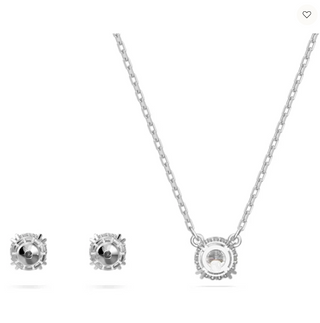 Swarovski Conjunto Constella Round Cut, blanco, Baño de rodio - 5647663 