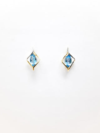 Pendientes de topacio azul
