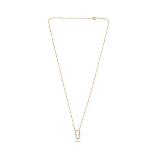 14K White Gold Diamond Necklace, 18"