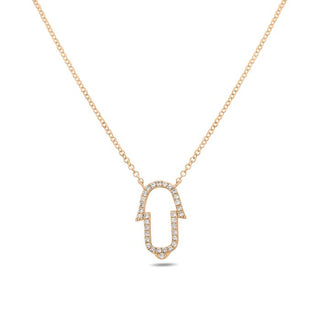 14K White Gold Diamond Necklace, 18"