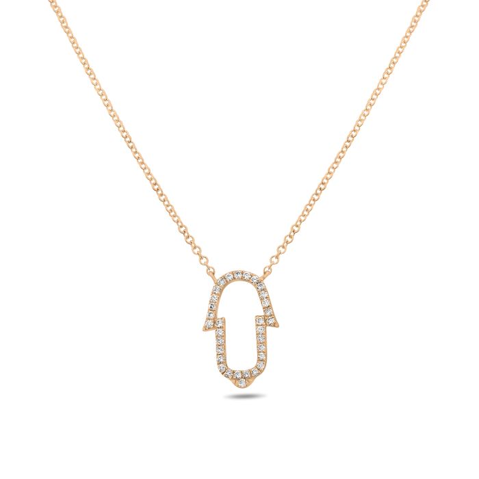 14K White Gold Diamond Necklace, 18&quot;