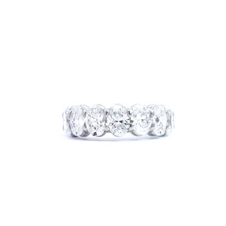 14K White Gold 3.50cttw Lab Grown Oval Cut Diamond Engagement / Anniversary Ring - Size 7