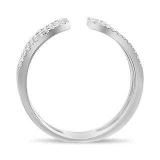 Anillo de oro blanco, amarillo o rosa de 14 quilates con diamantes de 0,27 quilates 