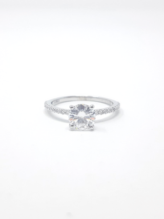 Diamond and Moissanite Engagement Ring
