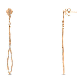 14K White Gold 0.45cttw Diamond Dangle Earring