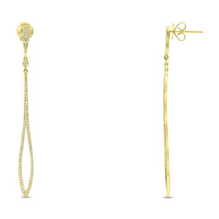14K White Gold 0.45cttw Diamond Dangle Earring