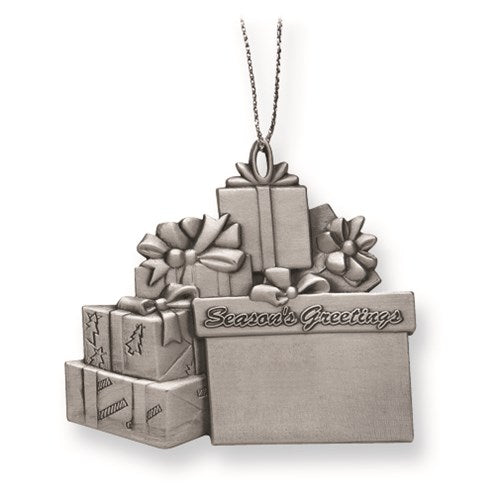 Pewter Gift Packages Engraveable Ornament