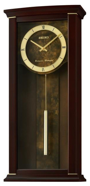 Elegance &amp; Modern Wall Clock with Pendulum and Chime Seiko Wall Clock QXH067BLH
