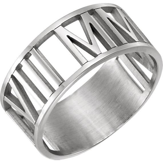 Roman Numeral Date Ring