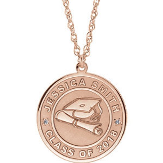 Completely Customizable Graduation Pendant with Chain