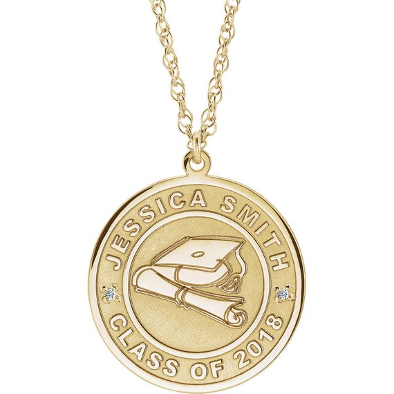 Completely Customizable Graduation Pendant with Chain