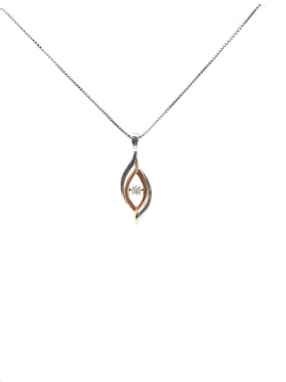 Colgante de plata canadiense con diamantes