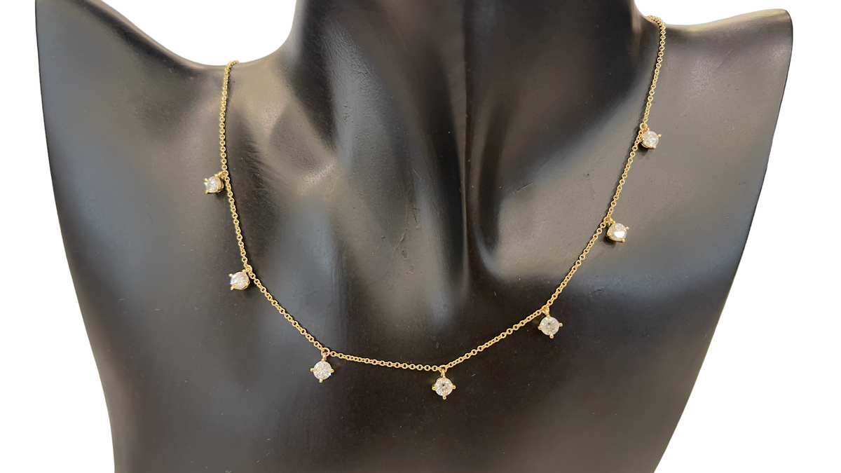 14K Yellow Gold Lab Grown 1.61cttw Diamond Necklace, 18&quot;