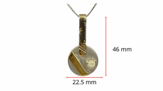 Colgante de citrino chapado en plata y oro amarillo de 18 quilates, 18"