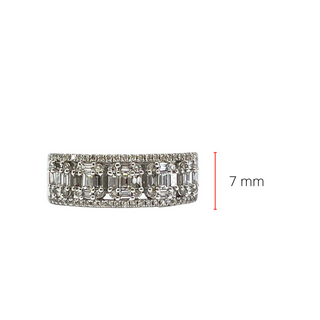14K White Gold 0.53cttw Diamond Pave Band - Size 6.5