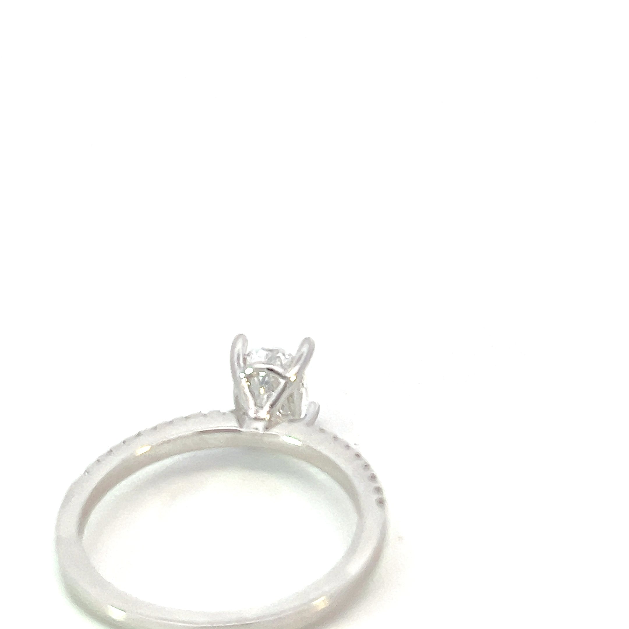14K Oval Cut Diamond Ring