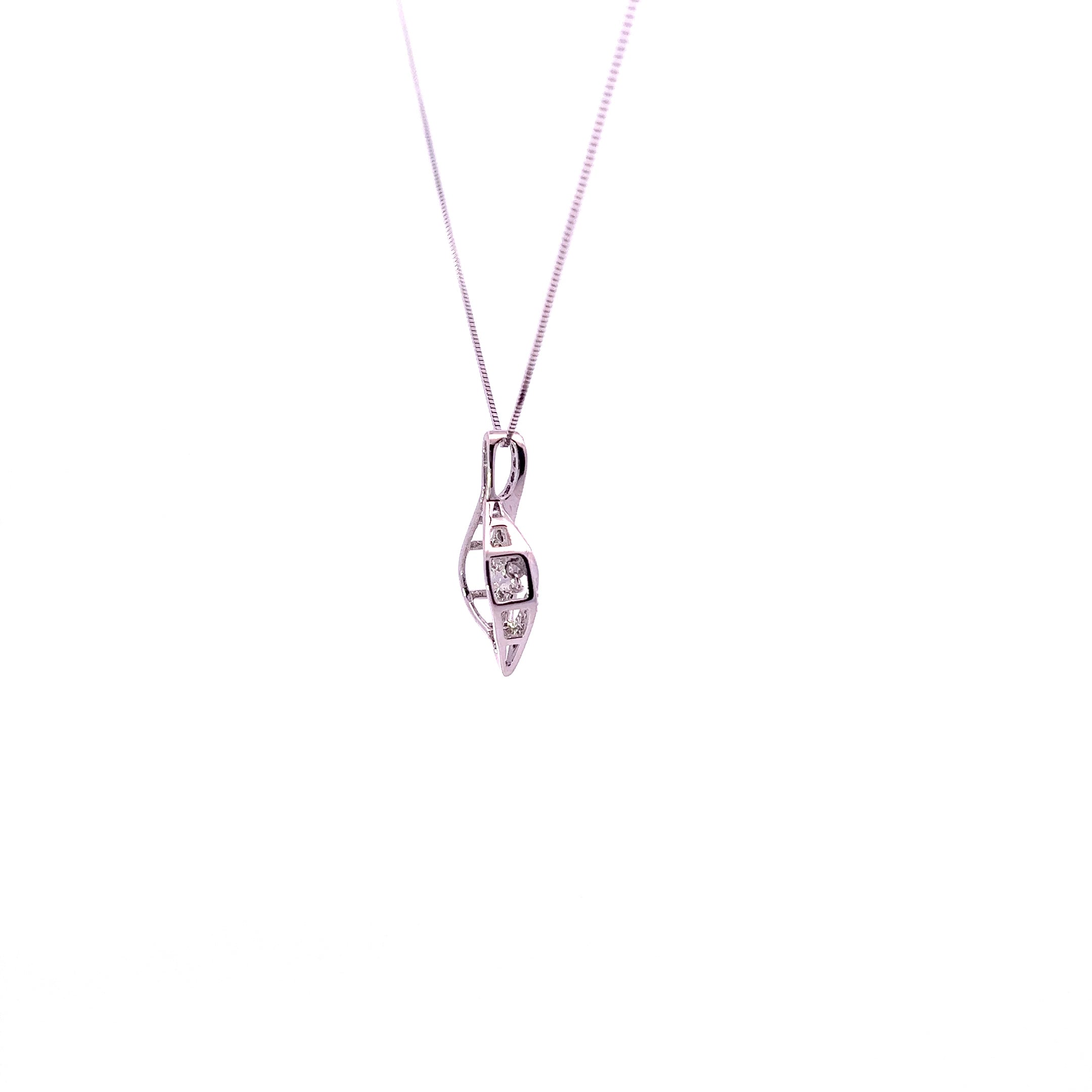 10K Gold cttw Diamond Pulse Pendant
