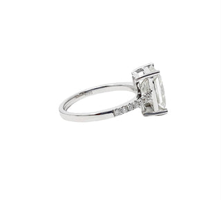 Silver 4.00cttw Moissanite Engagement Ring