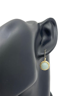 Pendientes de jade de 5,5 quilates en oro amarillo de 10 quilates