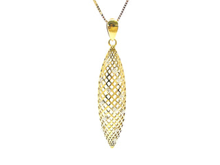 Seguimiento: colgante de diamantes de 0,10 quilates en oro amarillo de 10 quilates, 18"