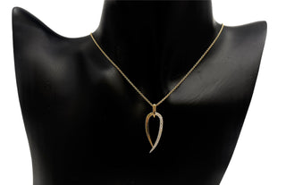 Collar de diamantes de 0,20 quilates en oro amarillo de 10 quilates, 18"