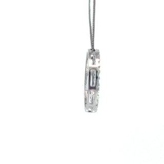 Colgante de eternidad con diamantes de 0,05 quilates en oro blanco de 10 quilates - 18"
