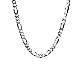 Cadena Figaro de plata de ley 925 - 22" - 5,6 mm 