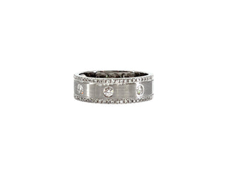 14K White Gold 0.28cttw Diamond Band - Size 6.5