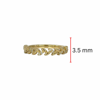 Anillo de diamantes de 0,08 quilates en oro amarillo de 10 quilates