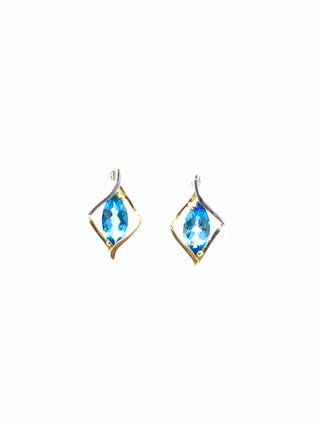 Pendientes de topacio azul