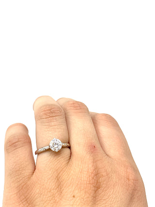 Round Brilliant Cut Moissanite Engagement Ring