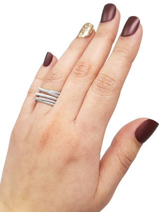 14K White Gold 0.43cttw Diamond Ring, size 7