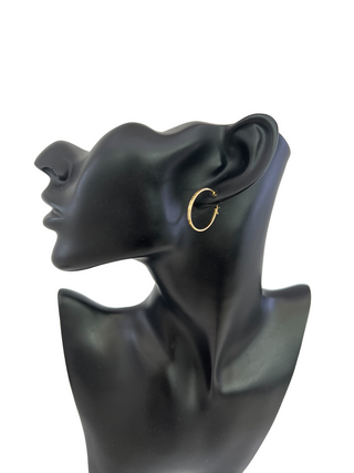 Pendientes de oro amarillo de 10 quilates de 23 mm