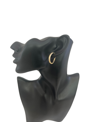 Pendientes de oro amarillo de 10 quilates de 27 mm