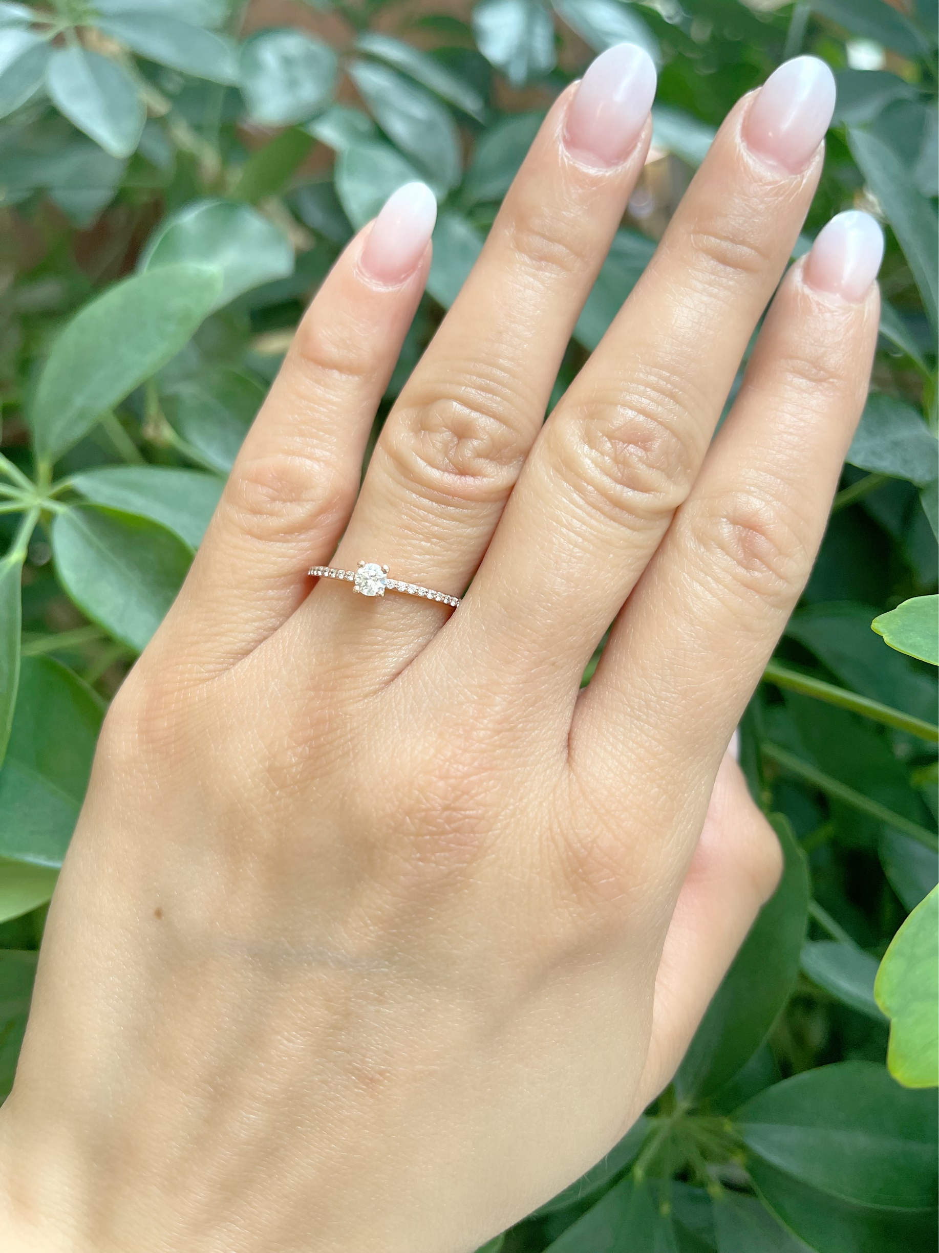10K Rose Gold 0.30cttw Canadian Diamond Ring, Size 6.5