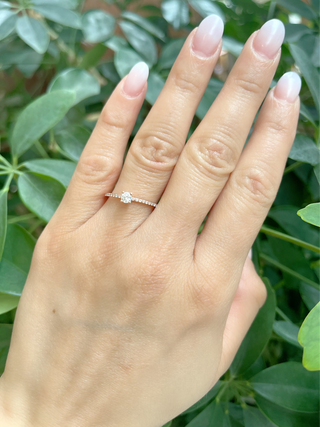 10K Rose Gold 0.30cttw Canadian Diamond Ring, Size 6.5