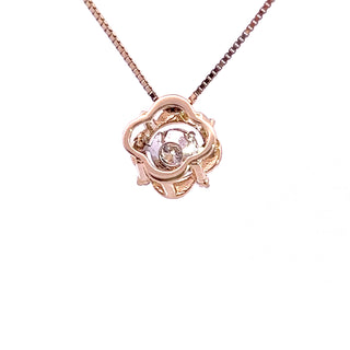 Colgante de oro amarillo de 10 quilates con diamantes de 0,25 quilates en total, 18"