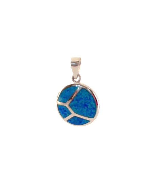 925 Sterling Silver Created Opal Charm