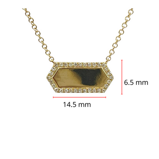 Colgante de diamantes de 0,10 quilates en oro amarillo de 14 quilates, 18"
