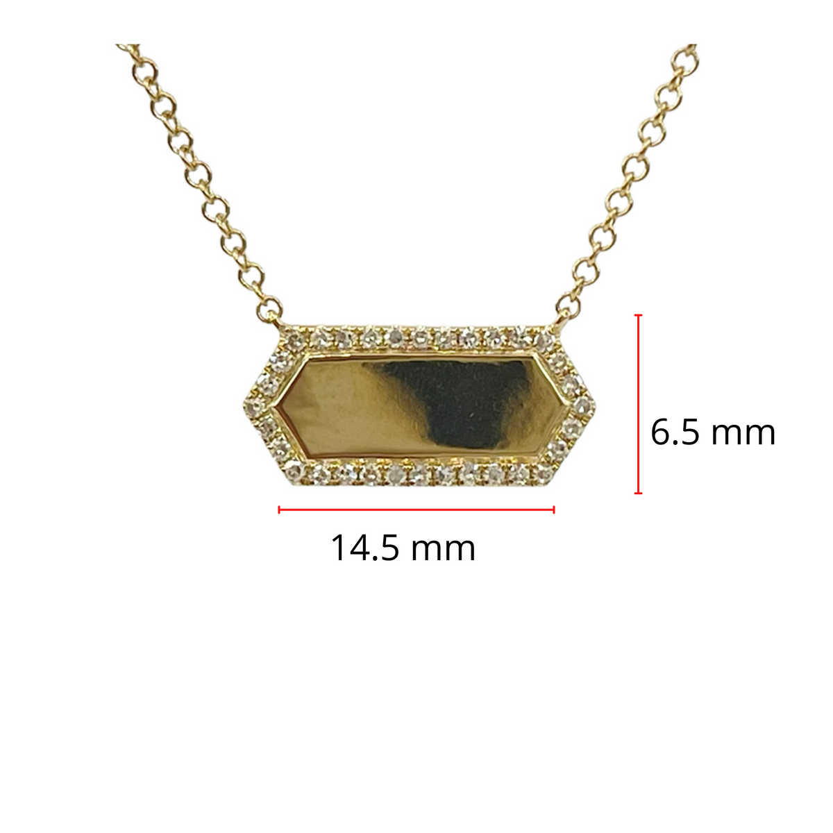 14K Yellow Gold 0.10cttw Diamond Pendant, 18&quot;