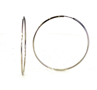 10K White Gold 10mm Sleeper/Keeper/Hoop Earrings