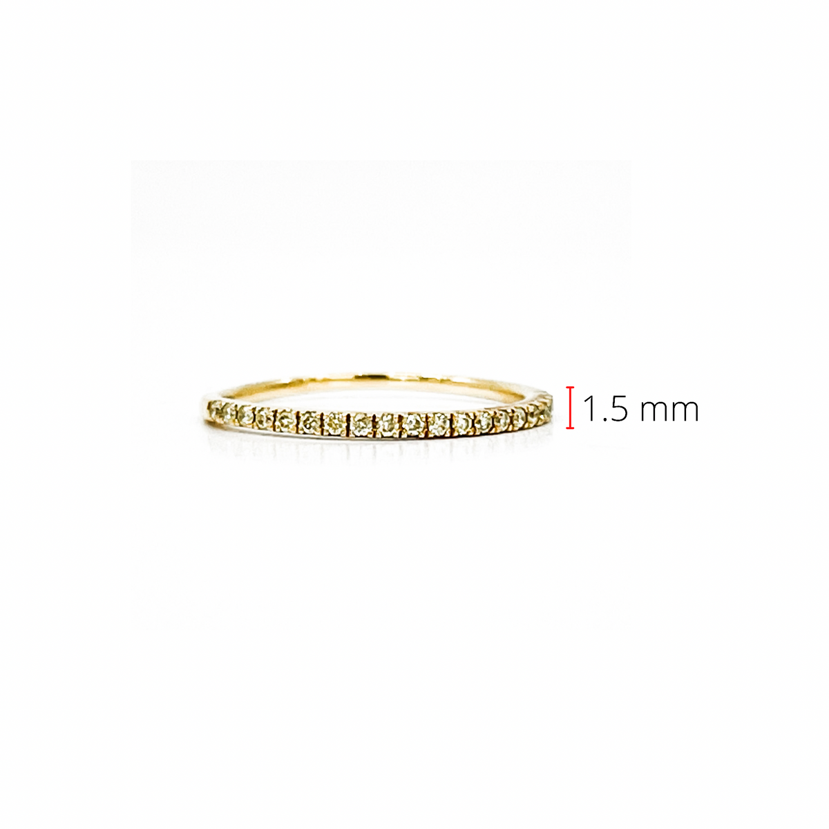 14K Yellow Gold 0.15cttw Yellow Diamond Ring, size 6.5