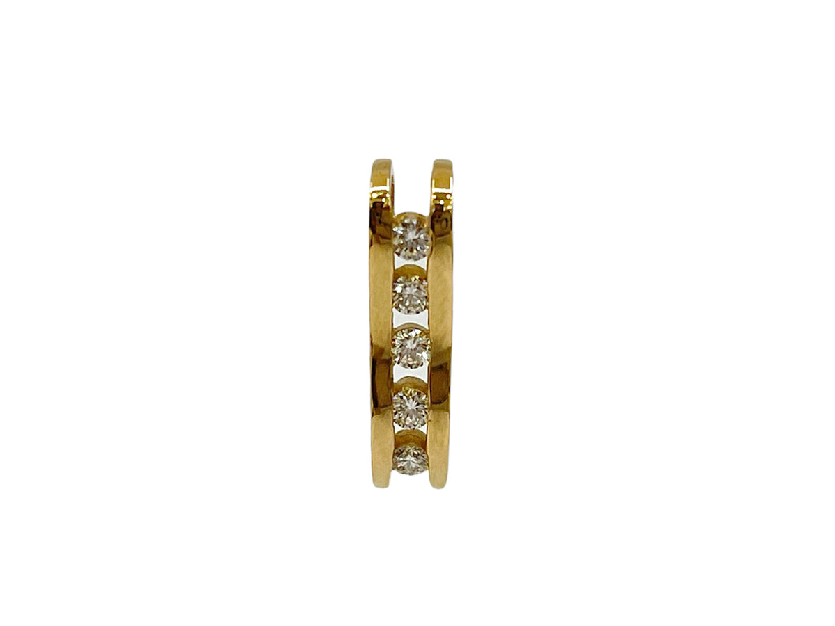 Colgante Della Falls con diamantes de 0,30 quilates en oro amarillo de 14 quilates, 5 mm x 20 mm