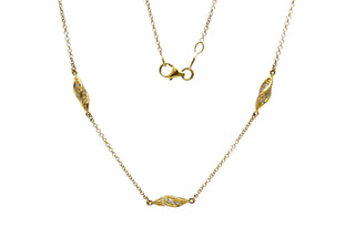 Collar de diamantes de 0,45 quilates en oro amarillo de 10 quilates - 20"