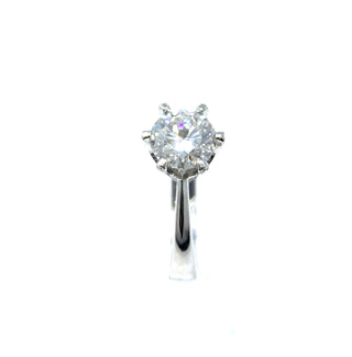 Round Brilliant Cut Moissanite Engagement Ring