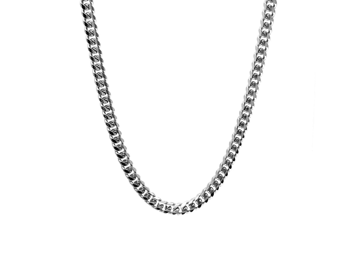 Sterling Silver Miami Cuban Link Chain 24&quot;