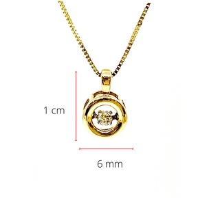 Colgante de diamantes de 0,05 quilates en oro amarillo de 10 quilates, 18"